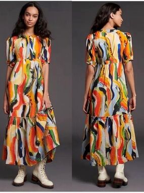 Maeve x ANTHROPOLOGIE Suzannah Colorful Printed Maxi Dress